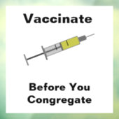 Autocollant Pour Fenêtre Vacciner avant votre congrégation (Feuille 3)