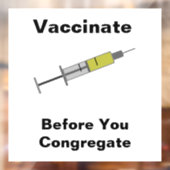 Autocollant Pour Fenêtre Vacciner avant votre congrégation (Feuille 2)