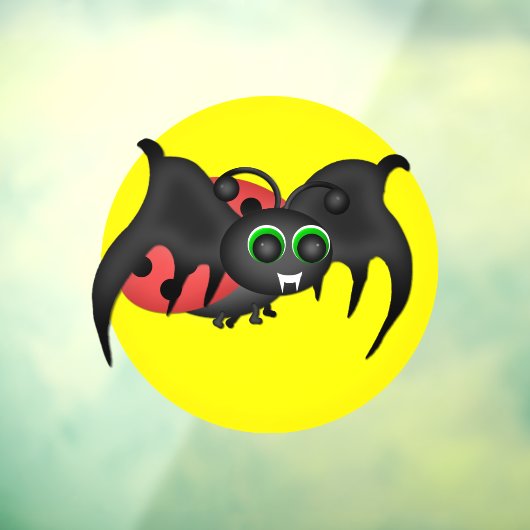 Autocollant Pour Fenêtre Vampire Ladybug Bat (Feuille 3)