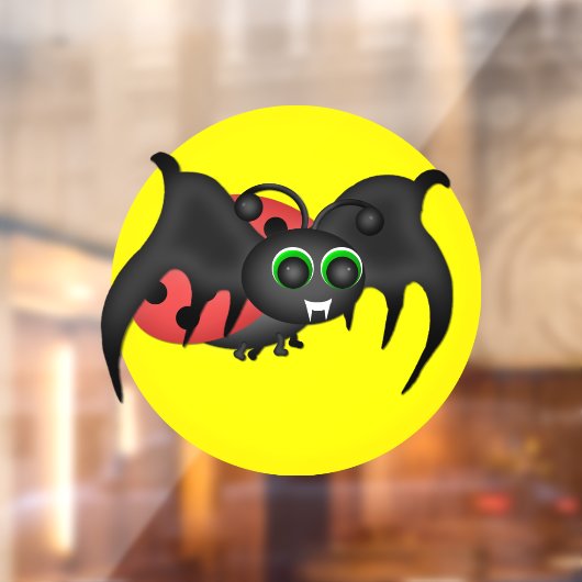 Autocollant Pour Fenêtre Vampire Ladybug Bat (Feuille 2)