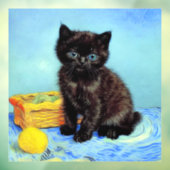 Autocollant Pour Fenêtre Van Gogh Black Kitten avec fils (Feuille 3)