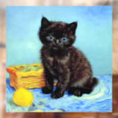 Autocollant Pour Fenêtre Van Gogh Black Kitten avec fils (Feuille 2)