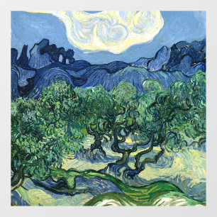 Autocollant Pour Fenêtre Van Gogh Les Oliviers Paysage Peinture