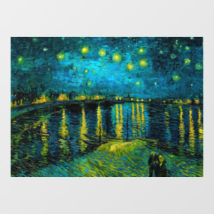Autocollant Pour Fenêtre Van Gogh Nuit étoilée sur le Rhône