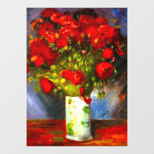 Autocollant Pour Fenêtre Van Gogh Red Poppies