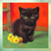 Autocollant Pour Fenêtre Van Gogh Style Chat noir (Feuille 3)