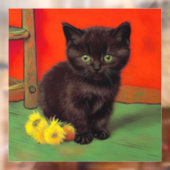 Autocollant Pour Fenêtre Van Gogh Style Chat noir (Feuille 2)