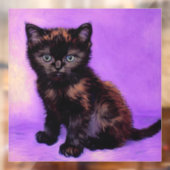 Autocollant Pour Fenêtre Van Gogh Style Chat pourpre (Feuille 2)