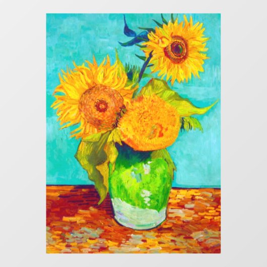 Autocollant Pour Fenêtre Van Gogh Sunflowers  (Feuille)