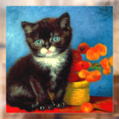 Autocollant Pour Fenêtre Van Gogh Tuxedo Cat (Feuille 2)