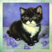 Autocollant Pour Fenêtre Van Gogh Tuxedo Kitten (Feuille 3)