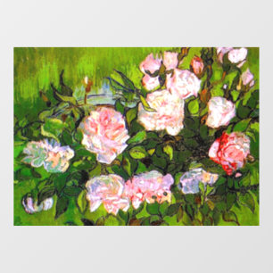 Autocollant Pour Fenêtre Van Gogh Vie morte avec des roses roses roses