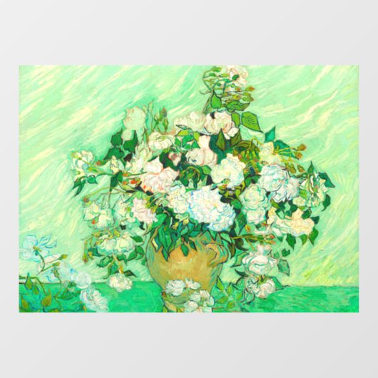 Autocollant Pour Fenêtre Van Gogh White Roses (Feuille)