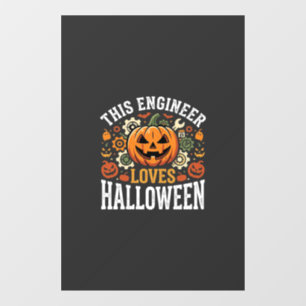 Autocollant Pour Fenêtre Vecteur de citrouille d'ingénieur d'Halloween