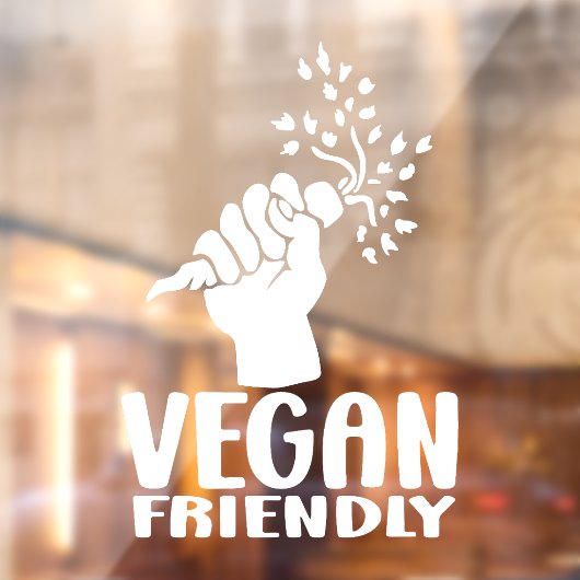Autocollant Pour Fenêtre Vegan Friendly, Plante Powered, (Feuille 2)