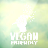 Autocollant Pour Fenêtre Vegan Friendly, Plante Powered, (Feuille 3)