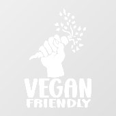 Autocollant Pour Fenêtre Vegan Friendly, Plante Powered, (Feuille)
