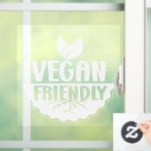 Autocollant Pour Fenêtre Vegan Friendly Restaurant (Maison)