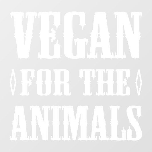 Autocollant Pour Fenêtre Vegan pour les animaux (Feuille)