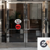 Autocollant Pour Fenêtre Vendredi noir (Porte de bureau)