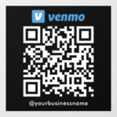 Autocollant Pour Fenêtre Venmo QR Code Mode de paiement Numérisation de pai (Feuille)