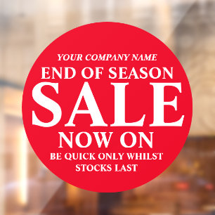 Autocollant Pour Fenêtre Vente au détail magasin commerce signalisation rou