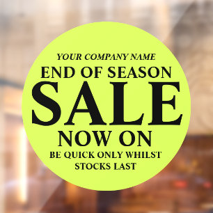 Autocollant Pour Fenêtre Vente au détail magasin magasin entreprise signe v