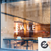 Autocollant Pour Fenêtre VENTE Blancs de base 40" Promo Ventes de vacances (Fenêtre de café)