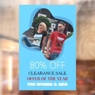 Autocollant Pour Fenêtre Vente de compensation Offre personnalisée Cling de