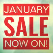 Autocollant Pour Fenêtre Vente de janvier rouge (Feuille 3)