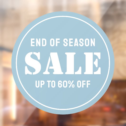 Autocollant Pour Fenêtre Vente de magasin d'affaires bleu moderne personnal (Feuille 2)