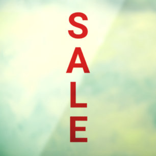 Autocollant Pour Fenêtre Vente de magasin de vente au détail en vinyle roug