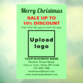 Autocollant Pour Fenêtre Vente de Noël d'affaires sur fond vert clair (Feuille 3)