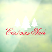 Autocollant Pour Fenêtre Vente de Noël, Forêts d'arbres (Feuille 3)