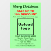 Autocollant Pour Fenêtre Vente de Noël professionnelle sur fond vert clair (Feuille)