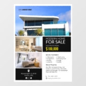 Autocollant Pour Fenêtre Vente de propriété personnalisée (Feuille)