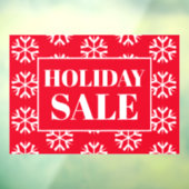 Autocollant Pour Fenêtre Vente de vacances Red White Snowflics Business  (Feuille 3)