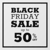 Autocollant Pour Fenêtre Vente de vendredi noir simple (Feuille)