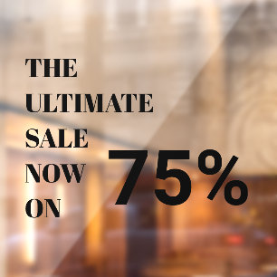 Autocollant Pour Fenêtre Vente de vitrine de magasin moderne