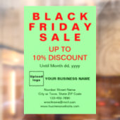 Autocollant Pour Fenêtre Vente du Black Friday Entreprise Vert Clair (Feuille 2)