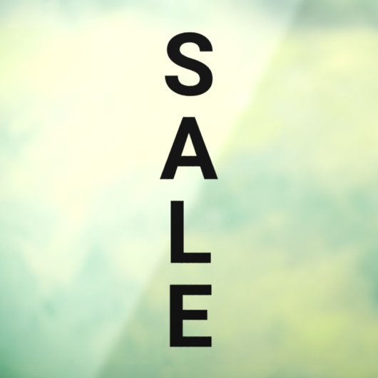 Autocollant Pour Fenêtre Vente en magasin de détail noir gras énorme vinyle (Feuille 3)