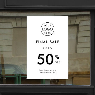Autocollant Pour Fenêtre Vente finale Logo de l'événement commercial Raba