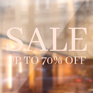 Autocollant Pour Fenêtre Vente magasin   Business Elegant Chic Peach Pink