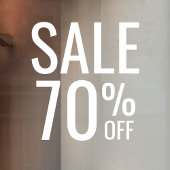 Autocollant Pour Fenêtre Vente magasin | Business Modern Minimal White