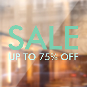 Autocollant Pour Fenêtre Vente magasin   Remise entreprise Vert moderne