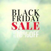 Autocollant Pour Fenêtre Vente Vendredi Noir Simple et Gras (Feuille 3)