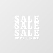 Autocollant Pour Fenêtre Ventes de typographie en gras  (Feuille)