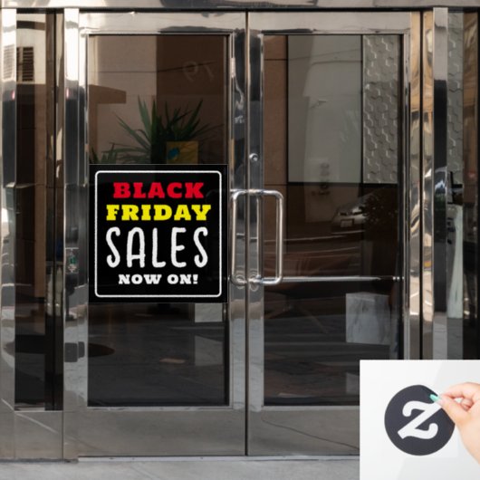 Autocollant Pour Fenêtre Ventes du vendredi noir (Porte de bureau)