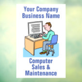 Autocollant Pour Fenêtre Ventes et services informatiques (Feuille 3)