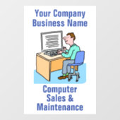 Autocollant Pour Fenêtre Ventes et services informatiques (Feuille)